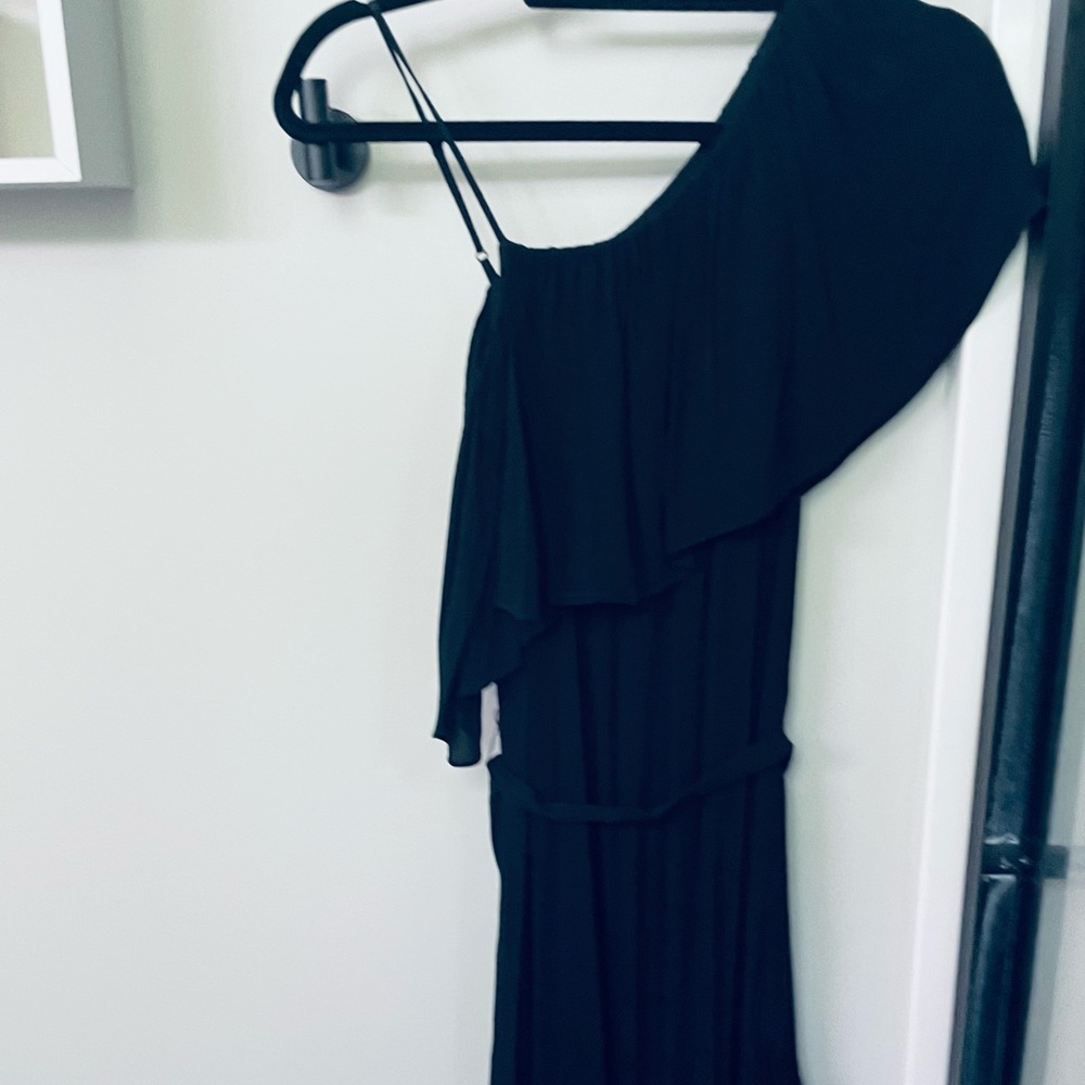 BCBG One Shoulder Cotton Gauze Maxi